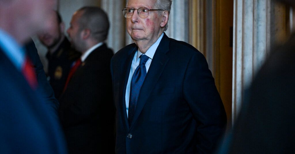 After Weeks of Silence, McConnell Says He Is Recovering From a Fall